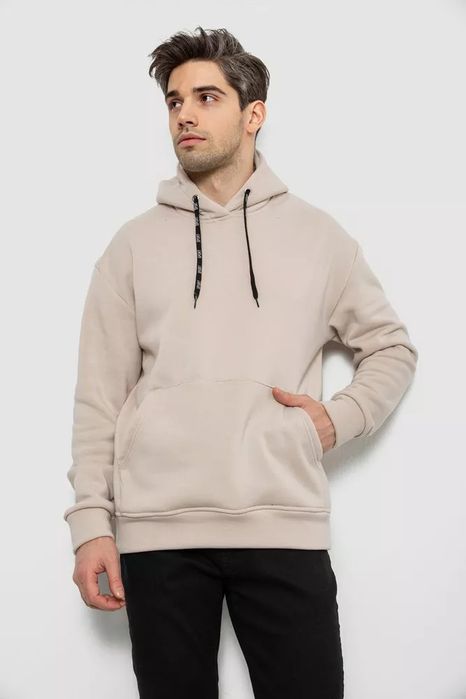 Худі чоловічий на флісі однотонний