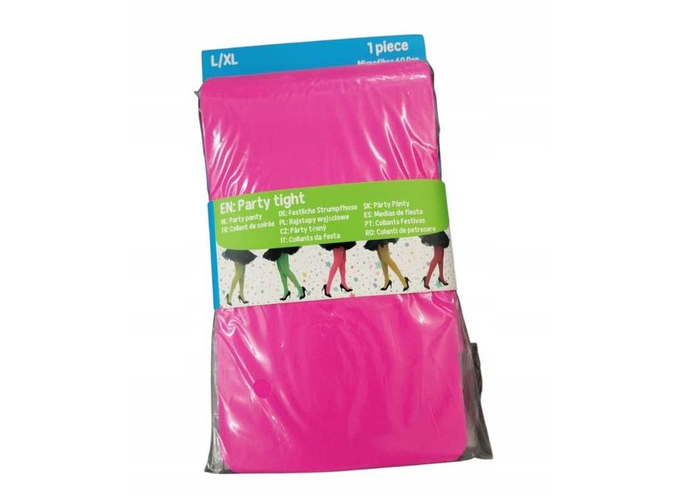 Rajstopy Damskie NEONOWE (RÓŻ) L/XL