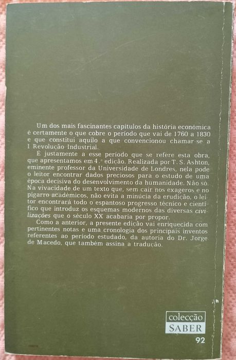 A revolução industrial, T. S. Ashton