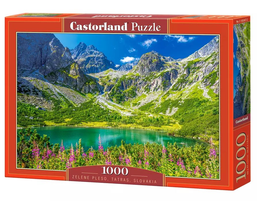 Puzzle 1000 elementów. Zelene Pleso, Tatry, Słowacja. Castorland. Nowy Produkt