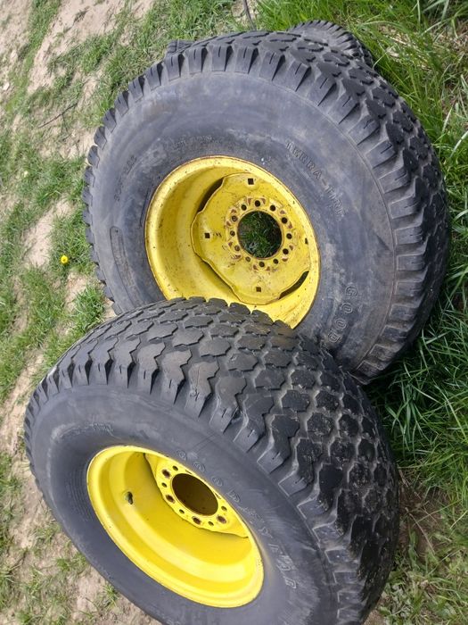 John deere felgi 15x10LB i 12 komplet 4110 opona 33x12.50-15 trawiaste 4szt asfaltowe 4100 traktorek kosiarka