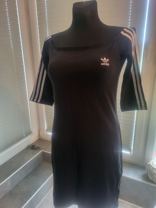 Sexi czarna sukienka adidas 42 S M L NOWA
