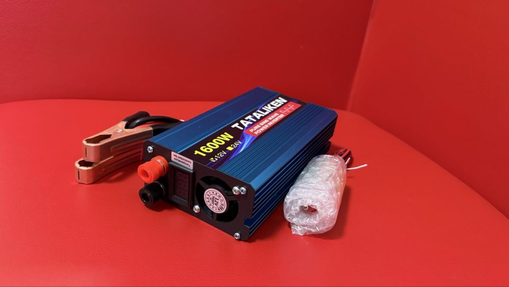 Инвертор преобразователь 1000w 1600w 12/220 чистый синус