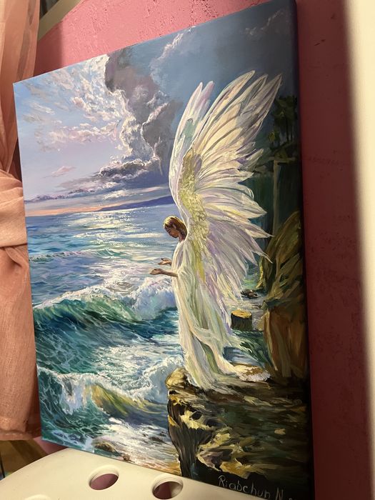 Obraz olejny Anioł nad morzem 40*30