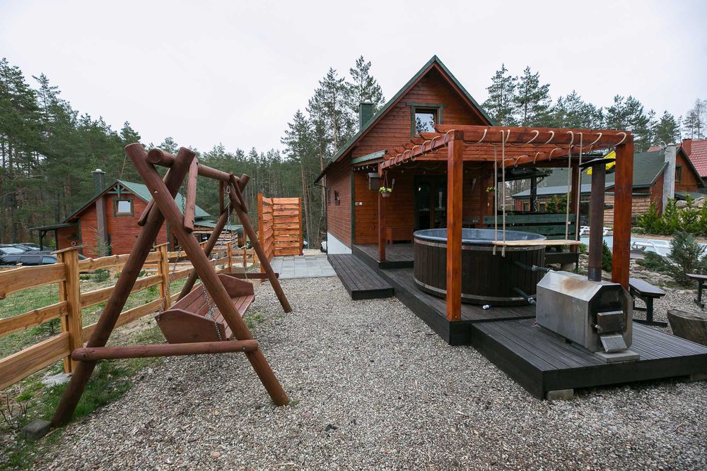 Domek JELENIÓWKA w LESIE - BASEN Bania Bilard KASZUBY jeziora Za