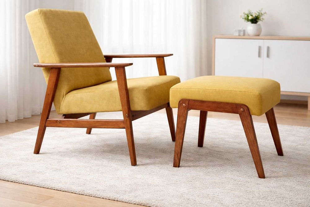 Fotel Prl. Śnieżka podnóżek z Agi