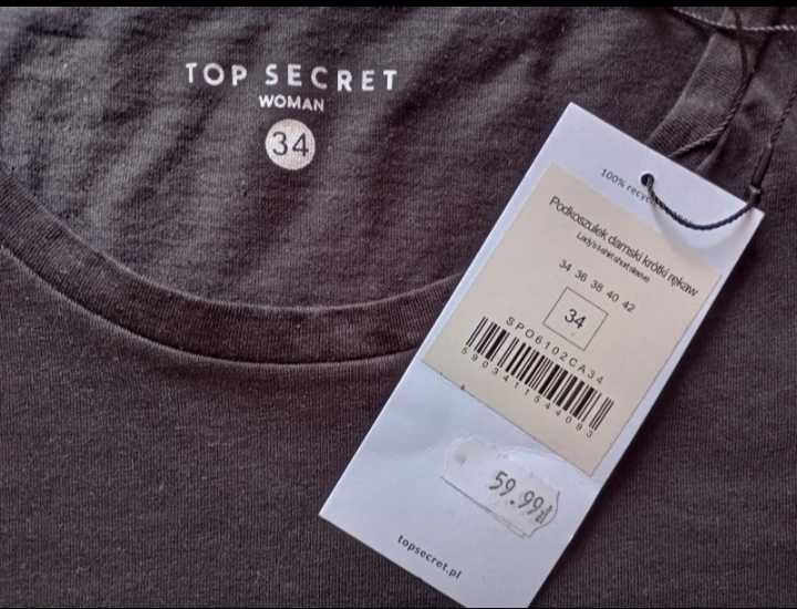 Czarny T-shirt Top Secret