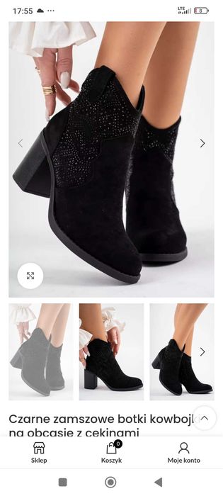 Botki kowbojki damskie