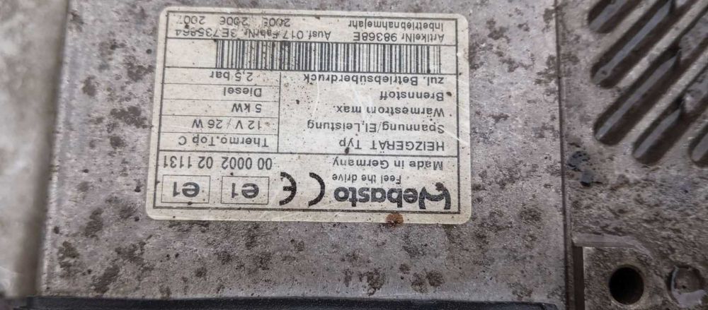 Crysler Voyager Dodge Ram Van автономка Webasto Tgermo Top C