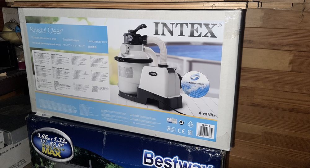 Басейн Bestway 366•133см + сходи + фільтр + пісочний фільтр