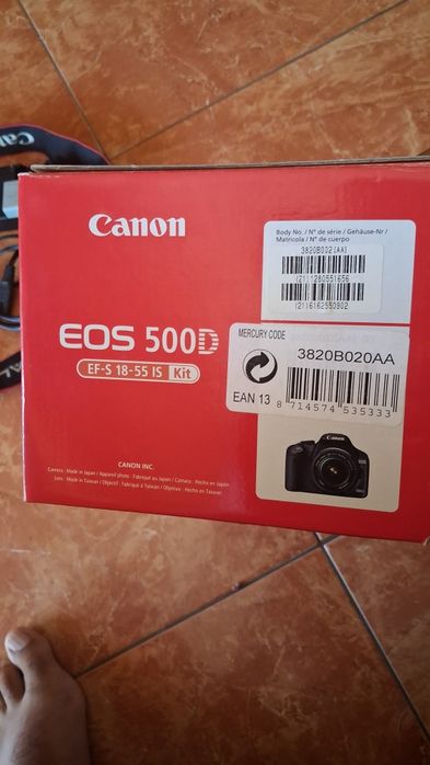 Caixa Canon 500D como nova