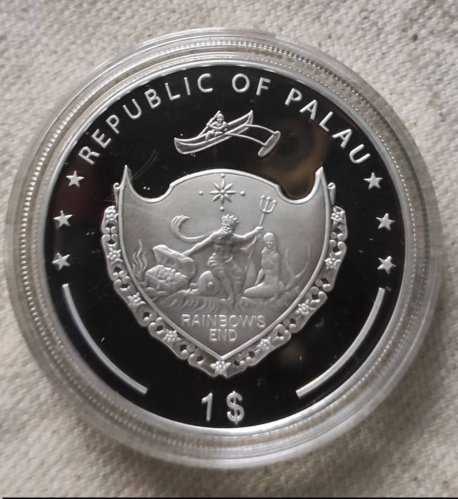 1 долар 2011 рік. " Папа Іоанн Павло ll". Срібне покриття. Тираж 1500