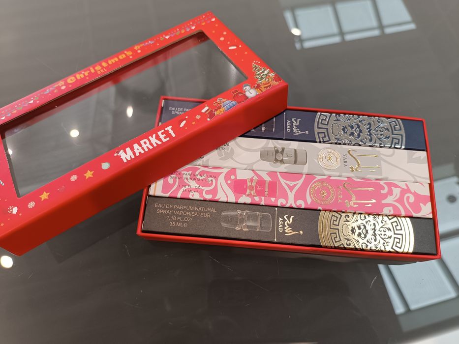 zestaw świąteczny 4 perfumetki damskie i męskie yara