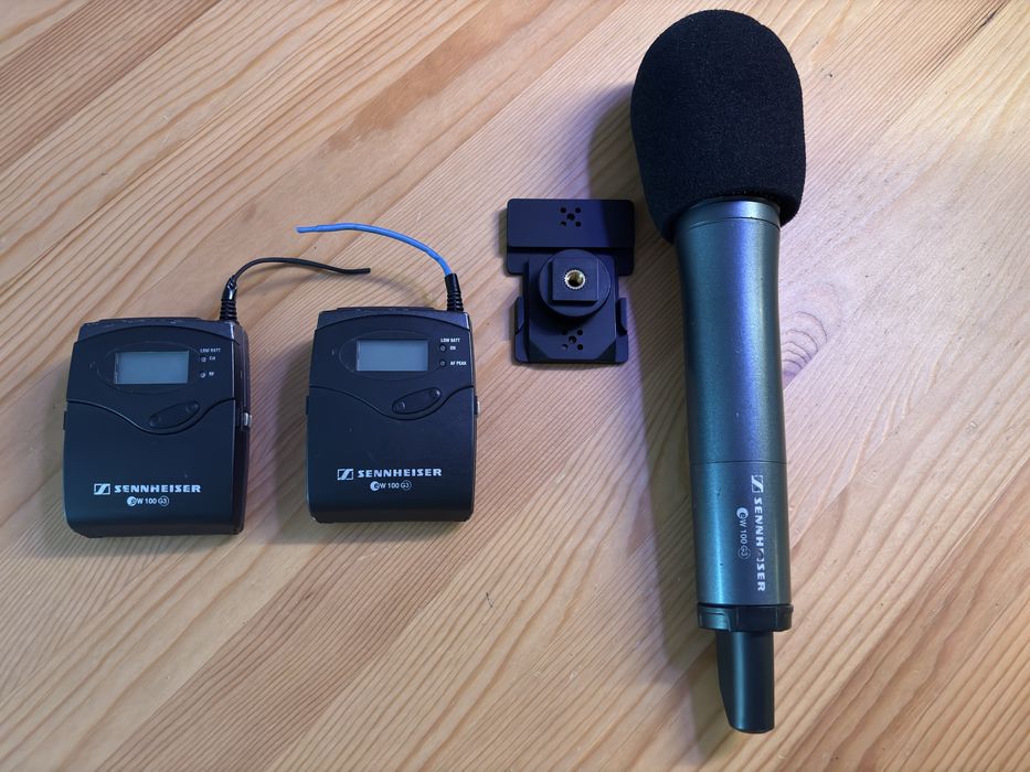 Sennheiser ew100 G3 nadajnik, odbiornik i mikrofon E835