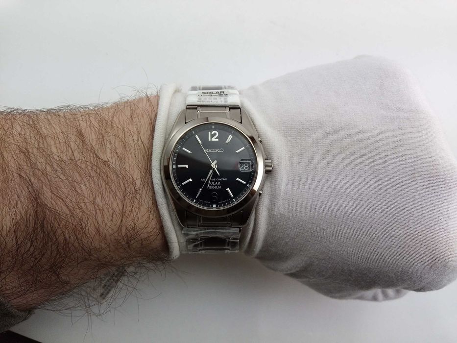 Японские часы Seiko Solar SBTM229 титан, солнечная батарея, радиоконтроль, сапфир