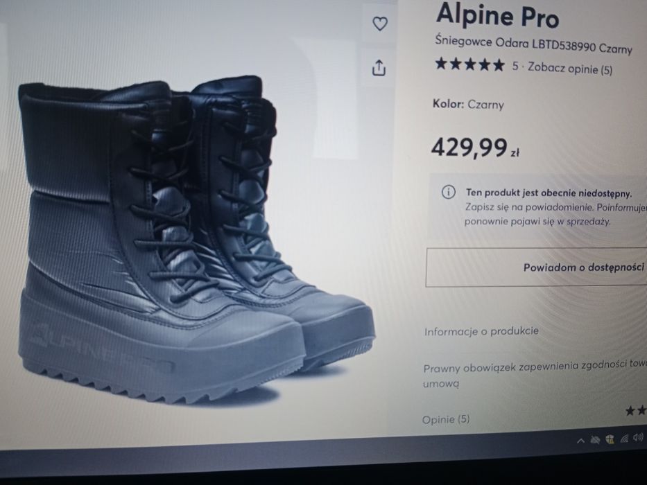 Buty damskie zimowe AlpinaPro