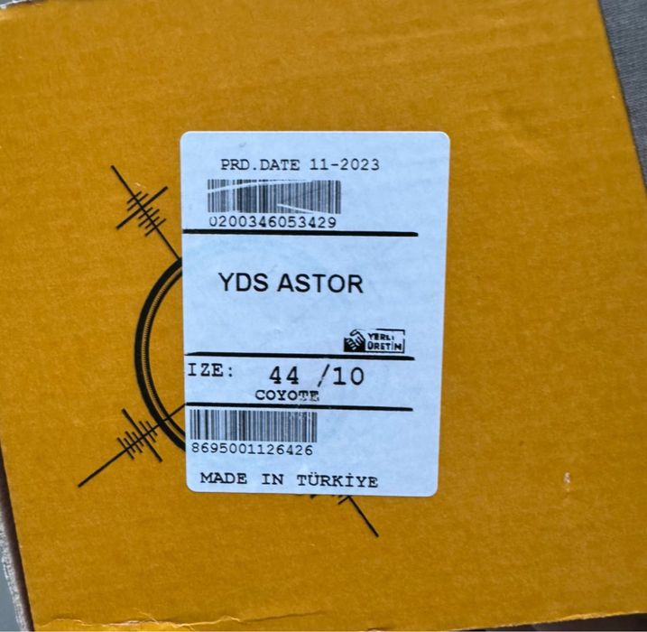 Військові тактичні черевики YDS Astor 44 койот