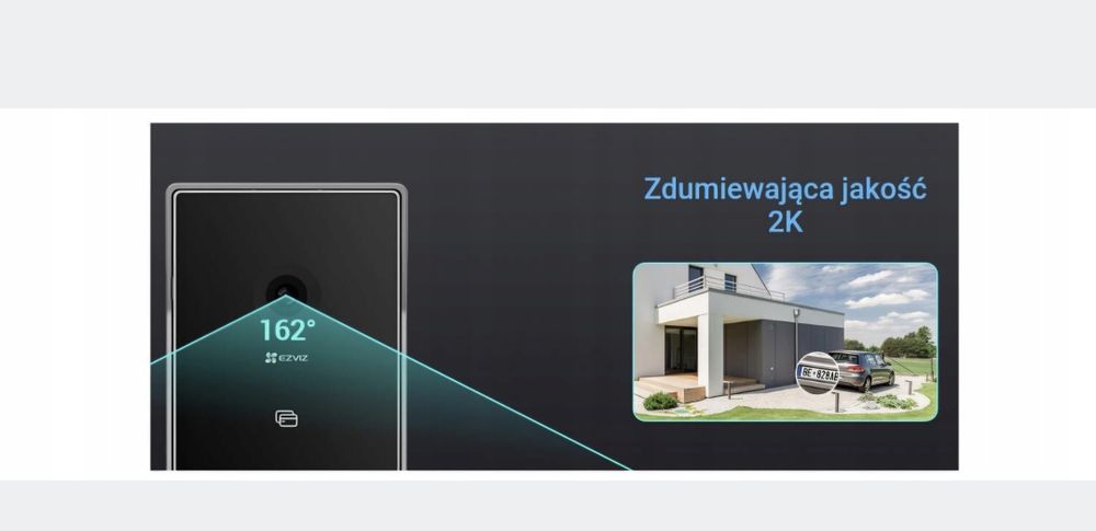 Wideodomofon WiFi EZVIZ HP7 PRO 4K,Weryfikacja twarzy, Zdalne otwieran