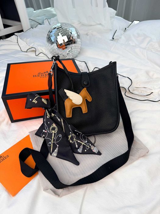 Сумка Hermes Evelyne Black, Brown