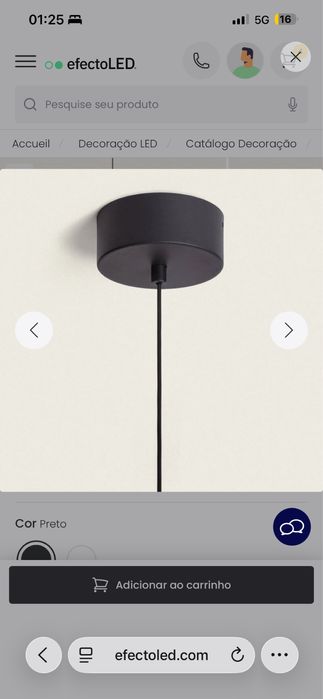 Candeeiro suspenso NOVO / Efecto Led