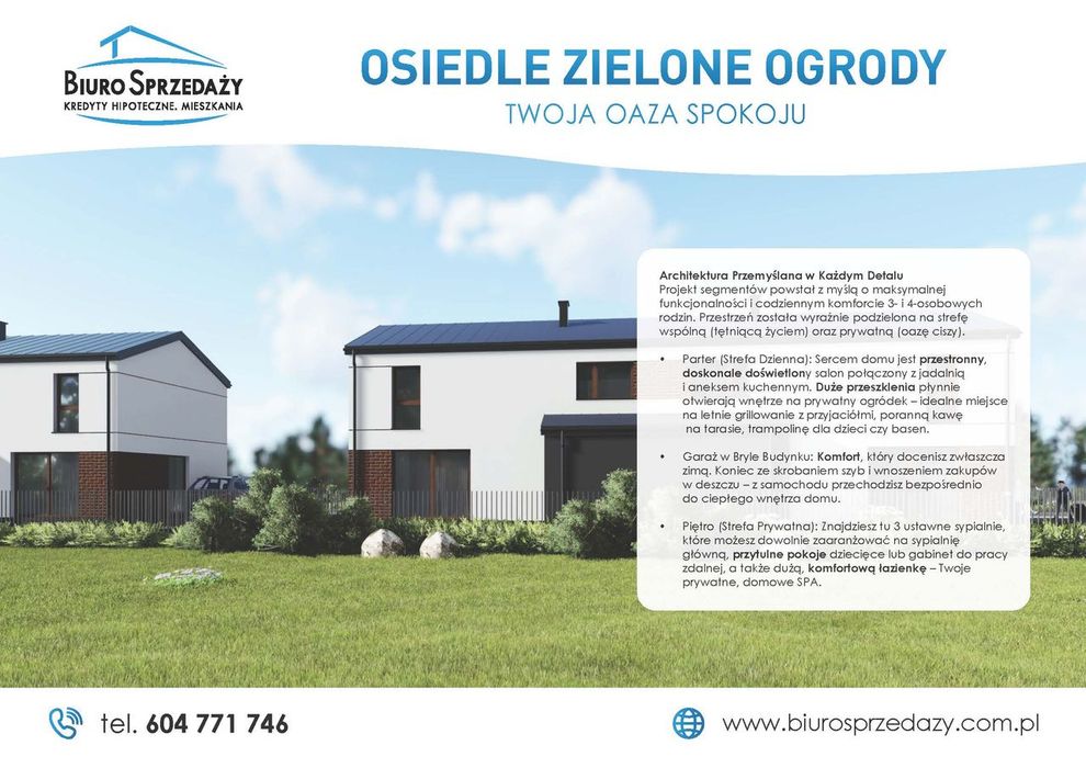 Połówka Bliźniaka Z Garażem I Dużą Działką