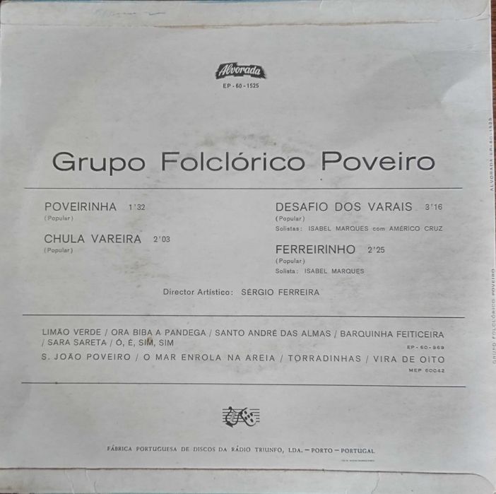 Grupo Folclórico Poveiro	- - - - -	Poveirinha	- - - - -	EP