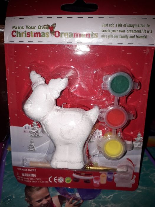 Раскраска гипсовая Олень новогодний