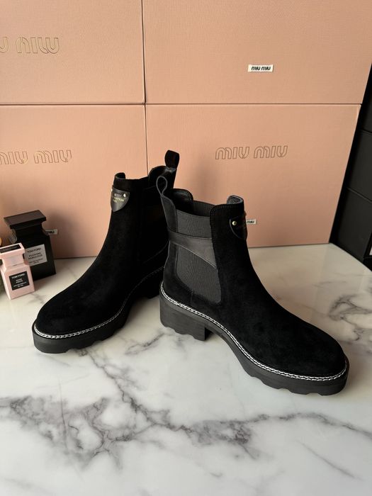 Botki Louis Vuitton suede leather