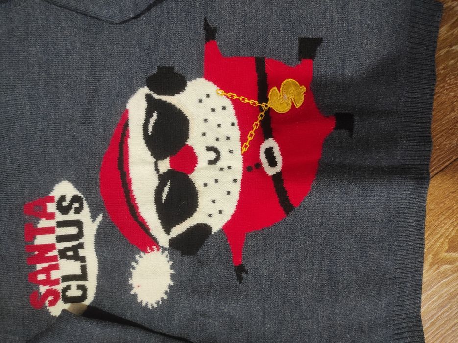 Новорічний светр новогодний свитер мальчик 122/128 6/7р