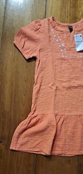 Vestido salmao Kiabi 8 anos novo0