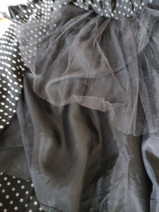 Sukienka czarna w grochy dla dziewczynki Kenzo 140