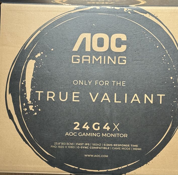 AOC Gaming 24G4X 23.8" 180Hz (Para Peças / Ecrã Partido) + Suporte Novo