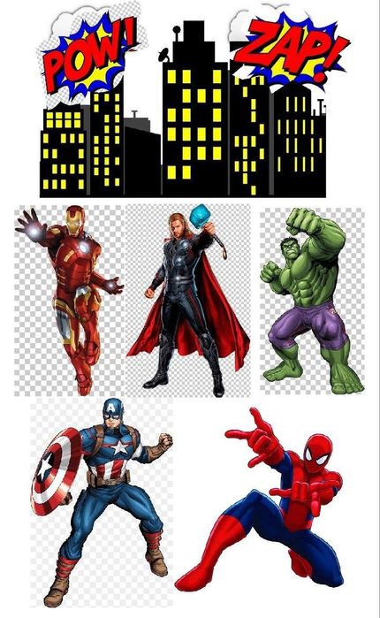 Wydruk jadalny cukrowy A4 Włoski papier Avengers Marvel opłatek