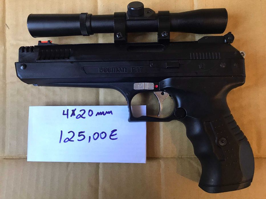 Pistola Pressão de Ar de Mola (Piston) Beeman P17 chumbos 4.5mm (sem CO2)