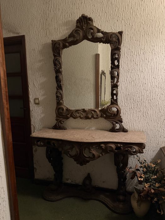 conjunto de consola com espelho