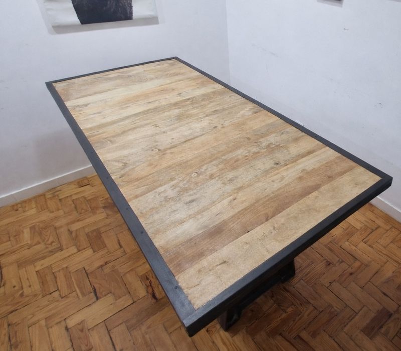 Mesa de jantar/escritório industrial