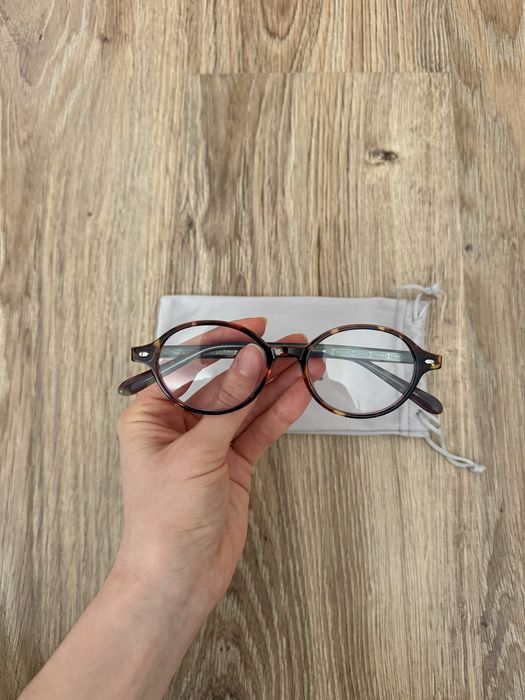 Okrągłe okulary zerówki Grace (szylkretowe) w etui