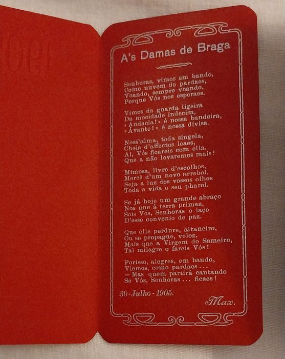 Recordação  à cidade de Braga com + 120 anos/Mini bloco" em plástico p