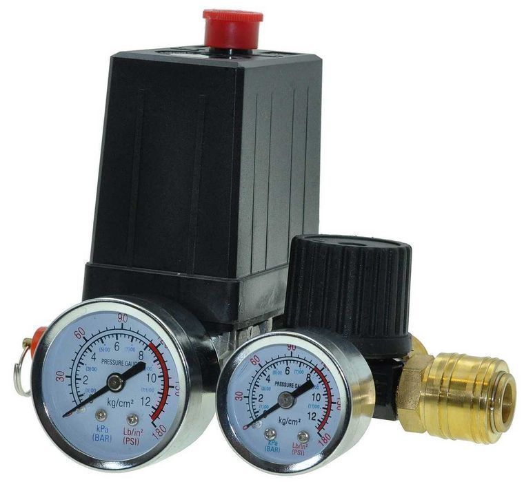 Автоматика компрессора 220V 12Bar в сборе с редуктором комп240