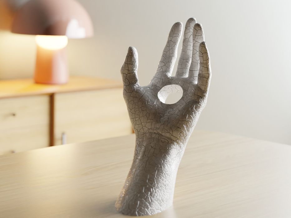 Suporte para Garrafa em Forma de Mão – Impresso em 3D