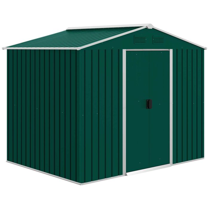 Abrigo Jardim Metal 4,1m² Verde 236x174x190 cm – Entrega Grátis