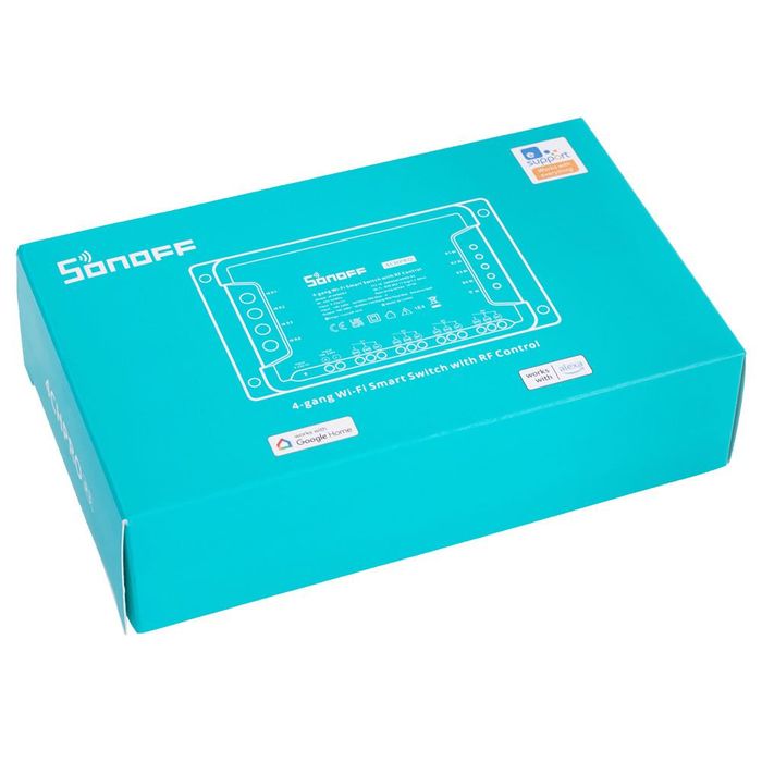 Реле Sonoff 4CHPROR3 4-канальне WiFi RF433 сухий контакт DIN