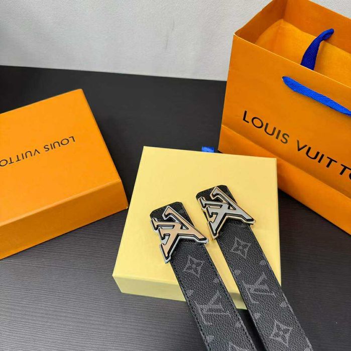 Pasek firmowy męski, damski, skóra Louis Vuitton