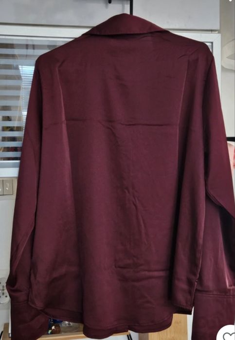 H&M burgundowa  satynowa koszula r. M/38 L/40