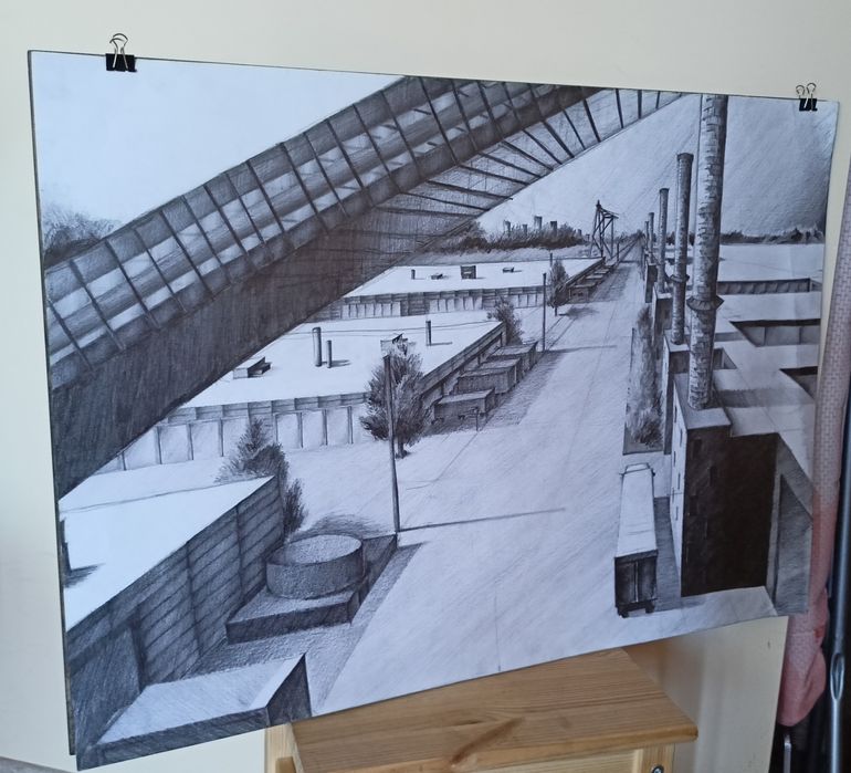 Rysunek hale przemysłowe