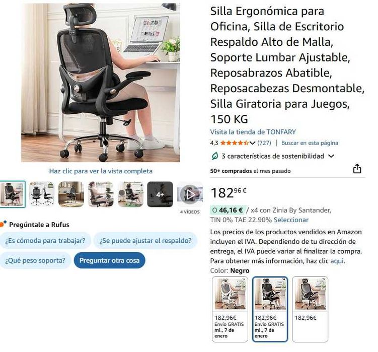 Cadeira ergonómica de escritório