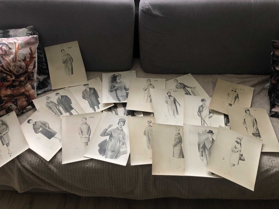 Zabytkowe grafiki krawieckie