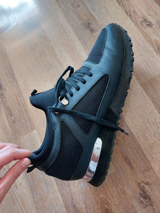 Mallet London buty męskie czarne sznurowane sneakersy