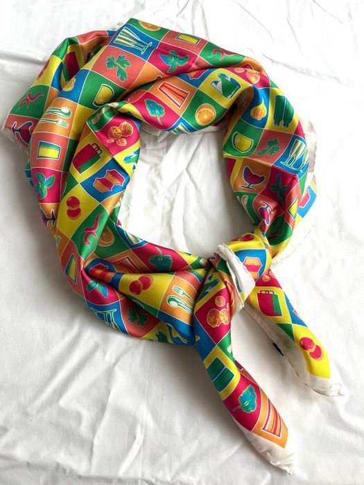 Велика квадратна шовкова хустка Calabrese 1924 Napoli, Італія, 85х85