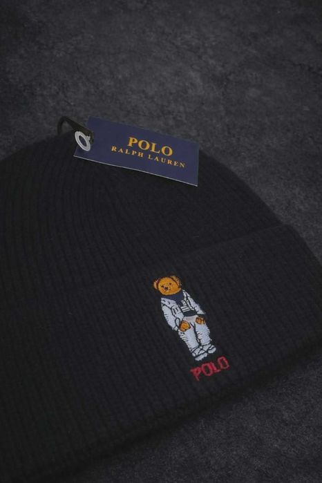 Czarna Czapka Ralph Lauren
